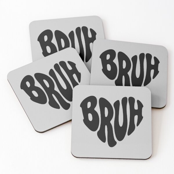 Item preview, Bruh Black Heart Wavy Typography designed and sold by WAMTEES.