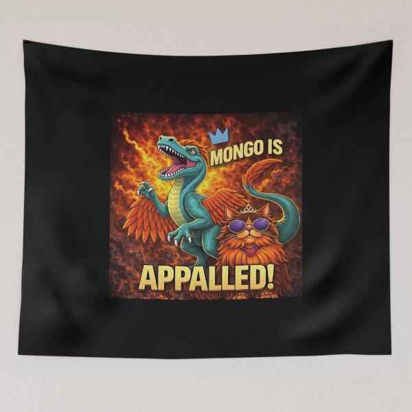 Item preview, Copy of Retro Mongo is Appalled Vintage Riding Dinosaur  designed and sold by gear-posters.