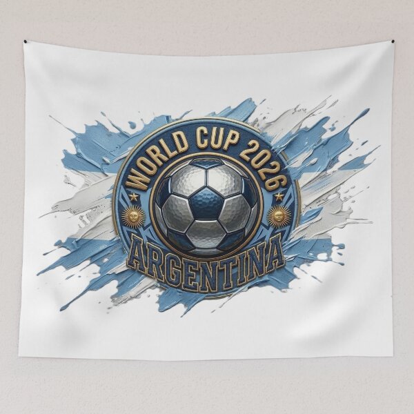 Item preview, World Cup 2026 Argentina Soccer Ball Paint Splash designed and sold by DigitalArtGhost.