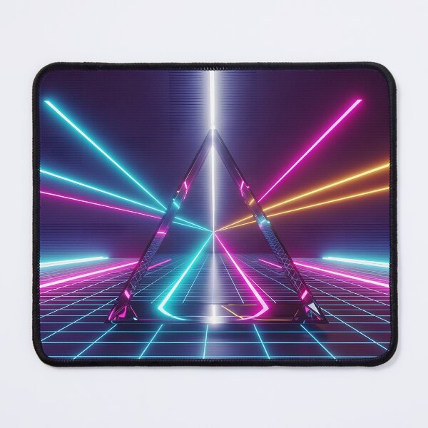 Item preview, Neon Laser Beam Pyramid - Abstract Darkwave Reflection designed and sold by powersunlight.