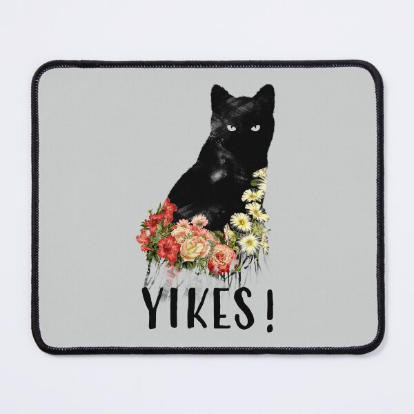 Item preview, YIKES! Black Cat Vintage Flower by Tobe Fonseca designed and sold by Tobe Fonseca®.
