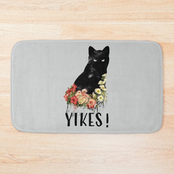 Item preview, YIKES! Black Cat Vintage Flower by Tobe Fonseca designed and sold by Tobe Fonseca®.