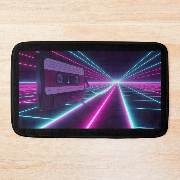 Item preview, Neon Cassette Tape Road - 80s Synthwave Music Art designed and sold by powersunlight.