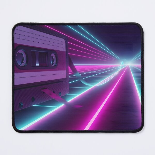 Item preview, Neon Cassette Tape Road - 80s Synthwave Music Art designed and sold by powersunlight.