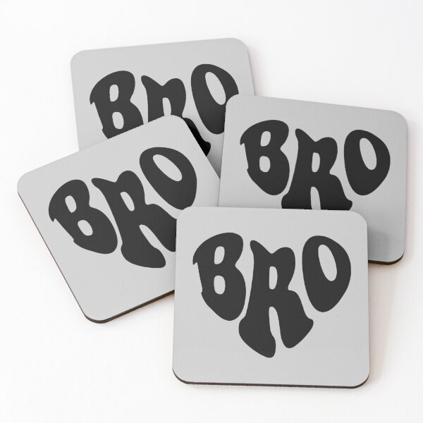 Item preview, Bro Black Heart Wavy Typography designed and sold by WAMTEES.