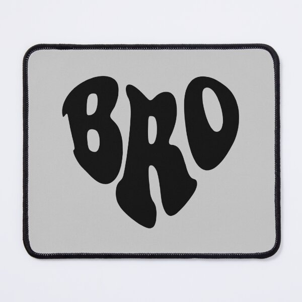 Item preview, Bro Black Heart Wavy Typography designed and sold by WAMTEES.