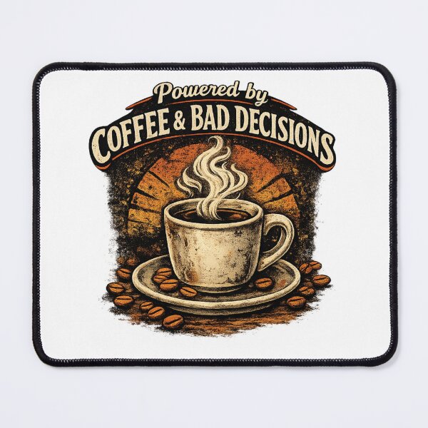 Item preview, Powered by Coffee & Bad Decisions designed and sold by WitCraftCo.