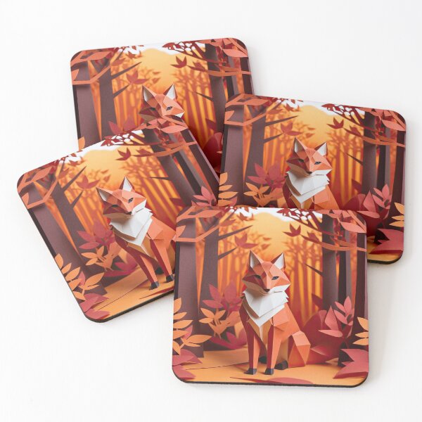 Item preview, Stacked Papercraft Autumn Fox Art designed and sold by ChickpeaStudios.