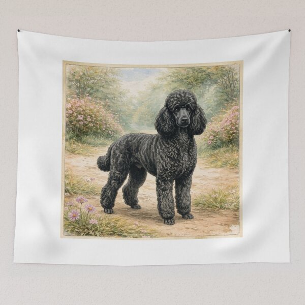 Item preview, Vintage Standard Poodle designed and sold by Blackberry Hill Design Co..