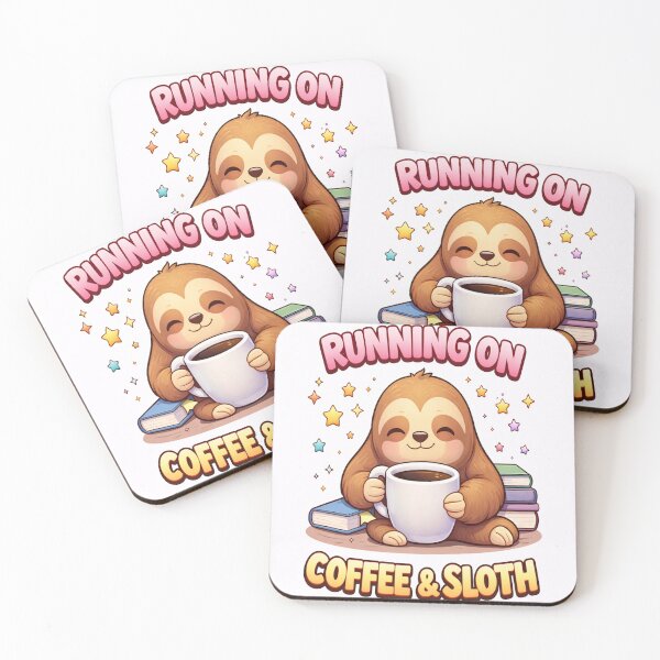 Item preview, running on coffee & sloth designed and sold by ZenPaws.