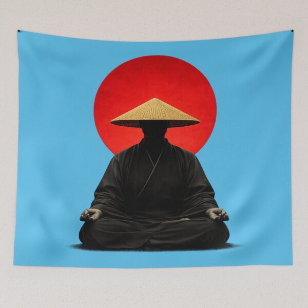 Item preview, Silent Monk Beneath the Crimson Sun of Stillness designed and sold by walex-jed.
