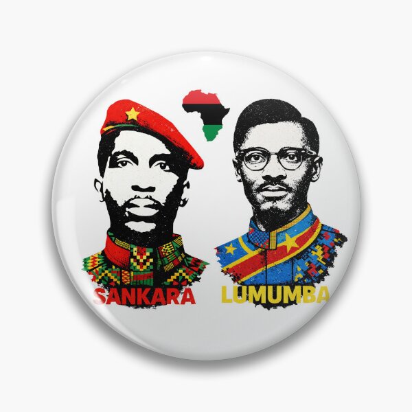 Item preview, Thomas Sankara & Patrice Lumumba Pan-African Revolutionary Leaders – African Liberation Icons Vintage Art designed and sold by Youngkev-arts.