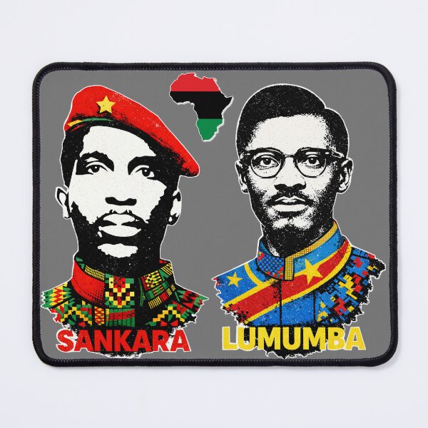 Item preview, Thomas Sankara & Patrice Lumumba Pan-African Revolutionary Leaders – African Liberation Icons Vintage Art designed and sold by Youngkev-arts.