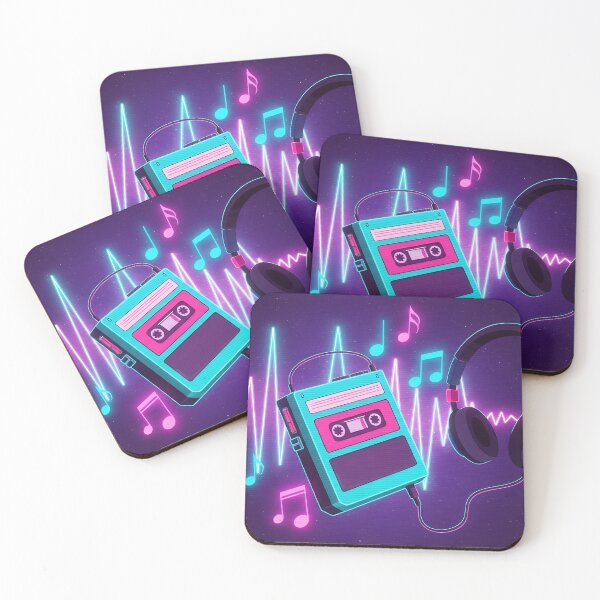 Item preview, Neon Nostalgia - 80s Walkman & Headphones Synthwave Art designed and sold by powersunlight.
