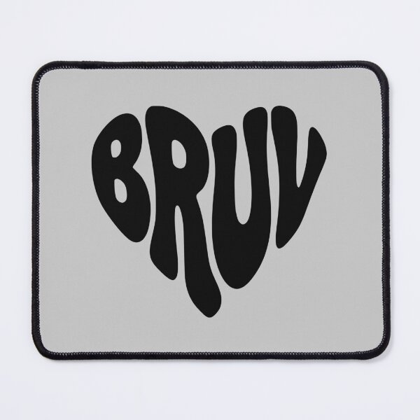 Item preview, Bruv Black Heart Wavy Typography designed and sold by WAMTEES.
