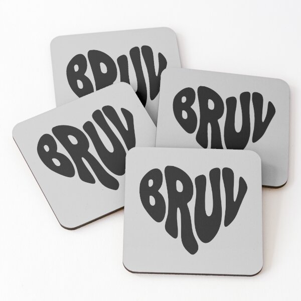 Item preview, Bruv Black Heart Wavy Typography designed and sold by WAMTEES.