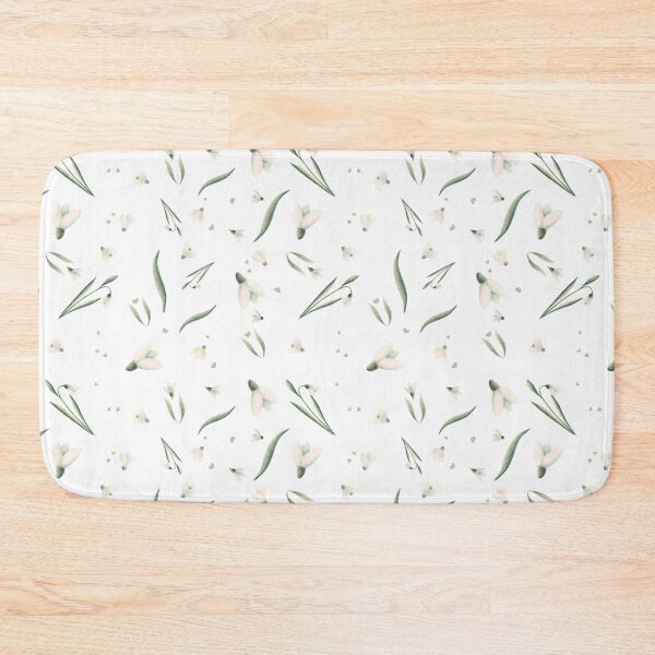 Item preview, A pattern of snowdrops designed and sold by Leila Nabih Designs.