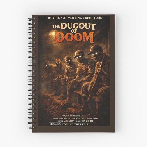 Item preview, The Dugout of Doom Vintage Baseball Horror Movie Poster Parody Shirt designed and sold by GhostDawgs.