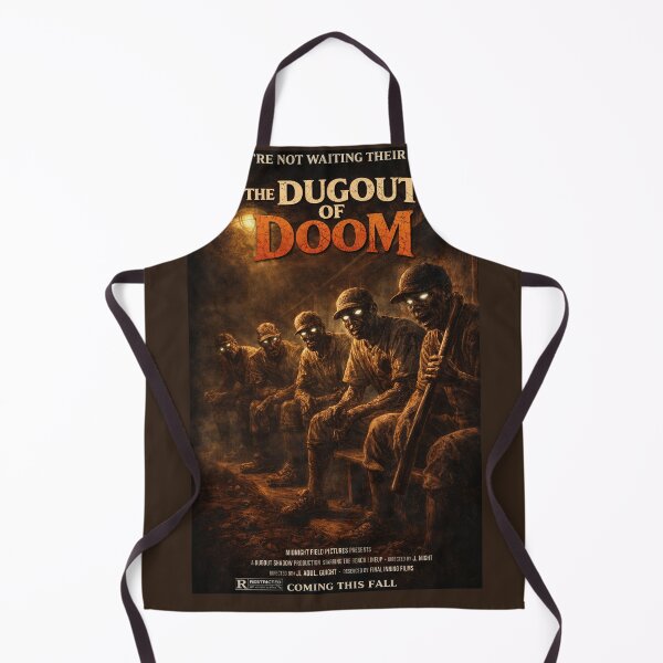 Item preview, The Dugout of Doom Vintage Baseball Horror Movie Poster Parody Shirt designed and sold by GhostDawgs.