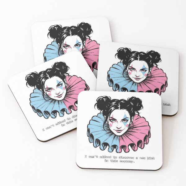 Item preview, I Can't Afford to Discover a New Kink in This Economy | Alt Goth Clown Girl T-Shirt designed and sold by DeadAngle.