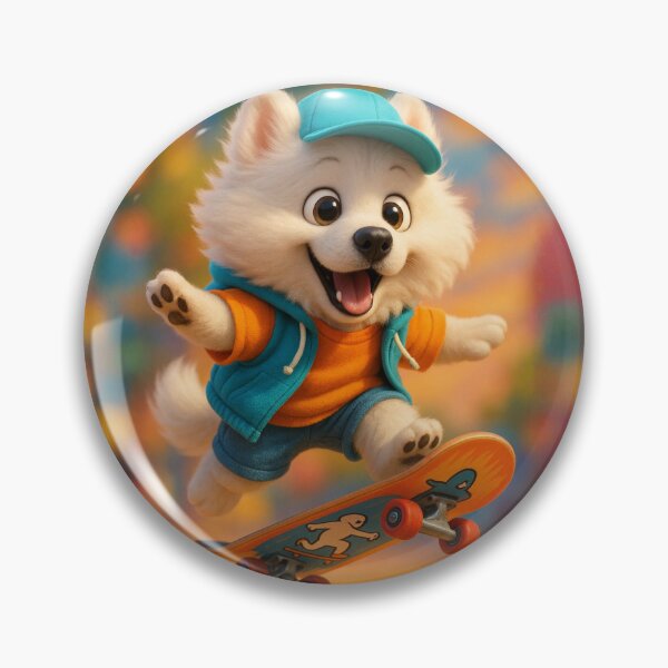 Item preview, Skater Samoyed designed and sold by Sillytoe.