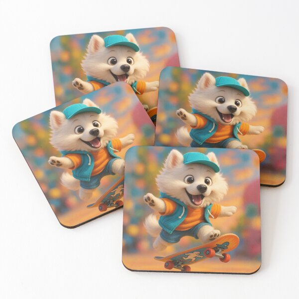 Item preview, Skater Samoyed designed and sold by Sillytoe.