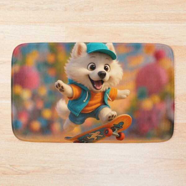 Item preview, Skater Samoyed designed and sold by Sillytoe.