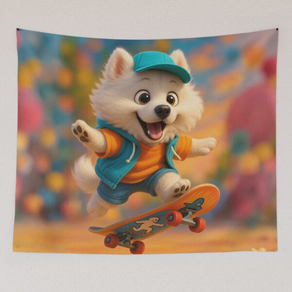 Item preview, Skater Samoyed designed and sold by Sillytoe.