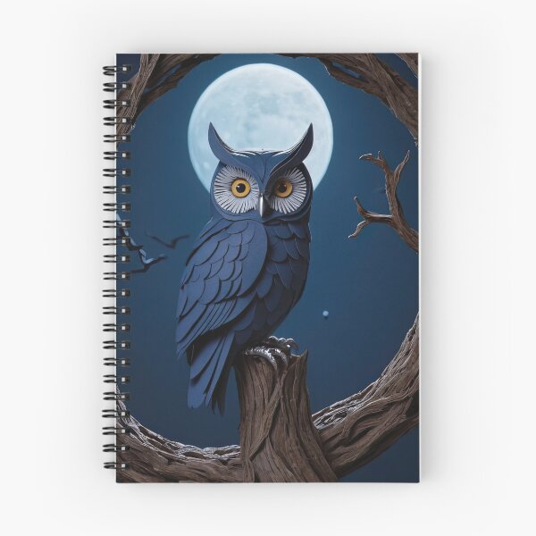Item preview, Stacked Papercraft Midnight Owl Art designed and sold by ChickpeaStudios.