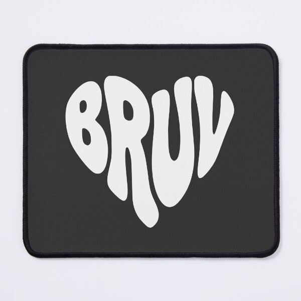Item preview, Bruv White Heart Wavy Typography designed and sold by WAMTEES.