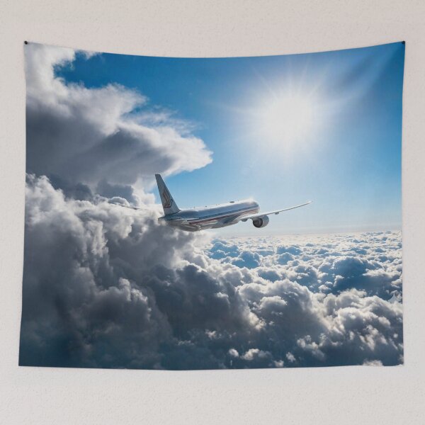 Item preview, Passenger Jet Breaking breaking through clouds designed and sold by EMairplanes.