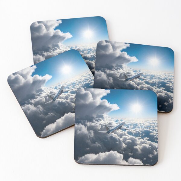 Item preview, Airliner Emerging Above Sunlit Clouds designed and sold by EMaviation_.