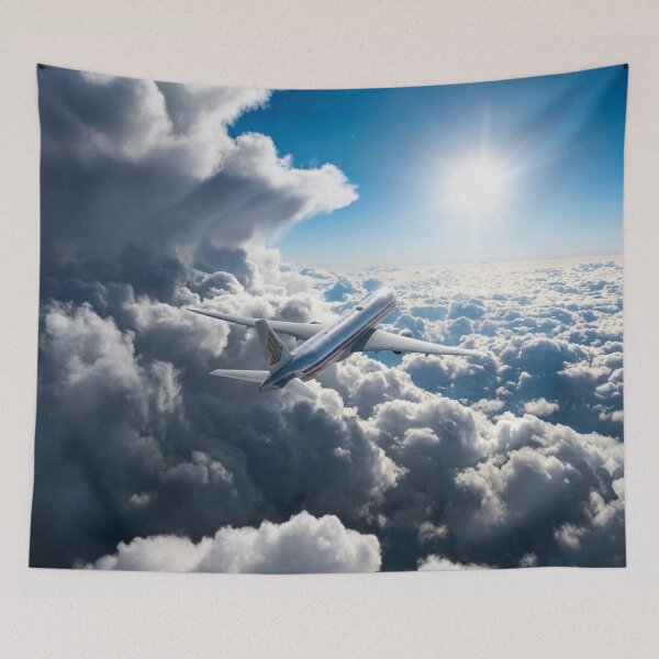 Item preview, Airliner Emerging Above Sunlit Clouds designed and sold by EMairplanes.