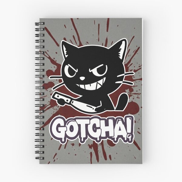 Item preview, Gotcha! Black Cat With Knife Cartoon designed and sold by Taridesign.