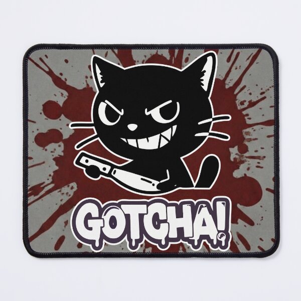 Item preview, Gotcha! Black Cat With Knife Cartoon designed and sold by Taridesign.