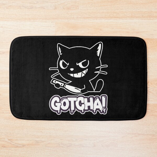 Item preview, Gotcha! Black Cat With Knife Cartoon designed and sold by Taridesign.