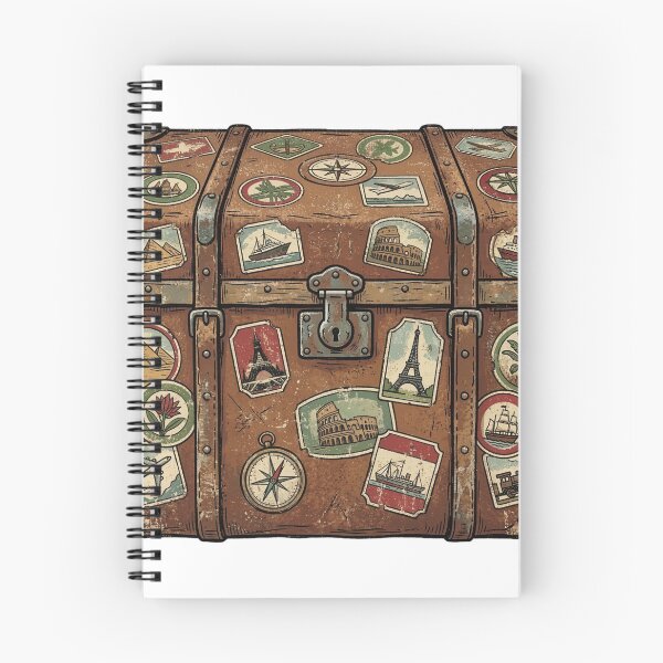 Item preview, Travel Trunk Covered in Stickers – Classic Journey Design designed and sold by pictranoosa.