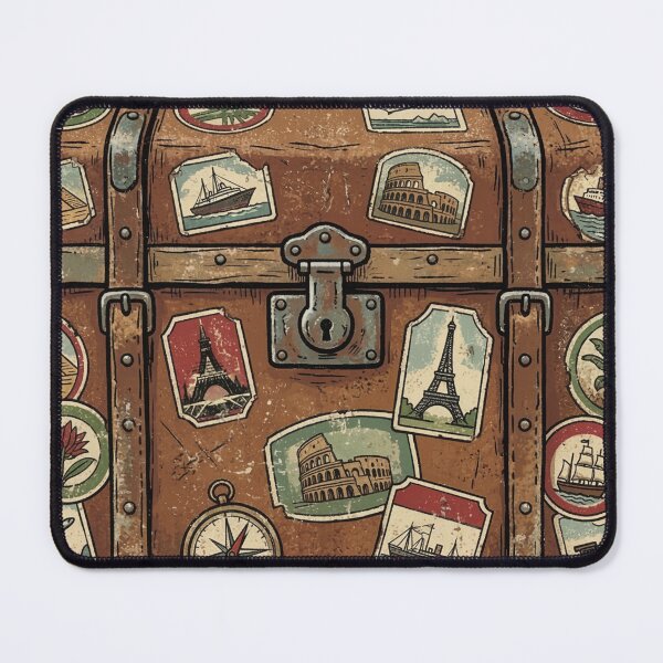 Item preview, Travel Trunk Covered in Stickers – Classic Journey Design designed and sold by pictranoosa.
