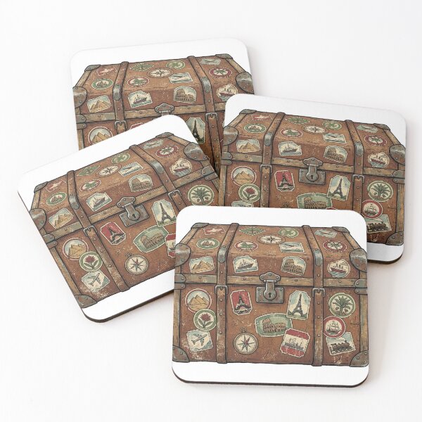 Item preview, Travel Trunk Covered in Stickers – Classic Journey Design designed and sold by pictranoosa.