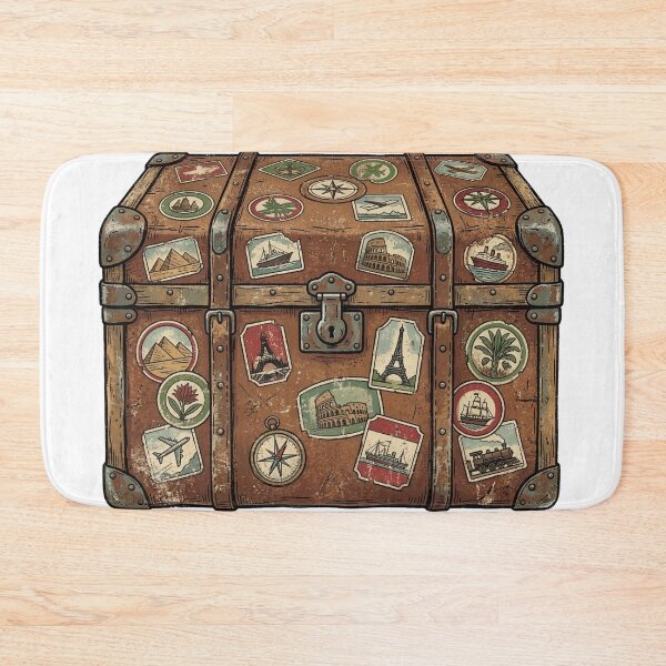 Item preview, Travel Trunk Covered in Stickers – Classic Journey Design designed and sold by pictranoosa.
