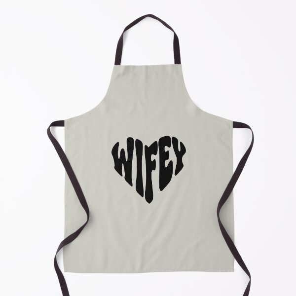 Item preview, Wifey Black Heart Wavy Typography designed and sold by WAMTEES.