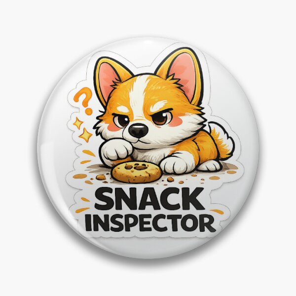 Item preview, Cute Corgi Snack Inspector Funny Dog Sticker designed and sold by PavelskiArt.