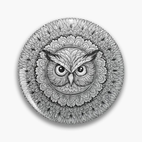 Item preview, Floral Mandala Art owl – Intricate Flower Mandala Design designed and sold by Anime9122.