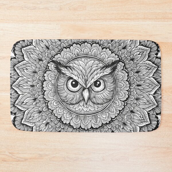 Item preview, Floral Mandala Art owl – Intricate Flower Mandala Design designed and sold by Anime9122.