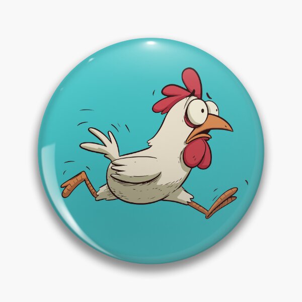 Item preview, Running Chicken Cartoon designed and sold by Soft Mayhem Studio.