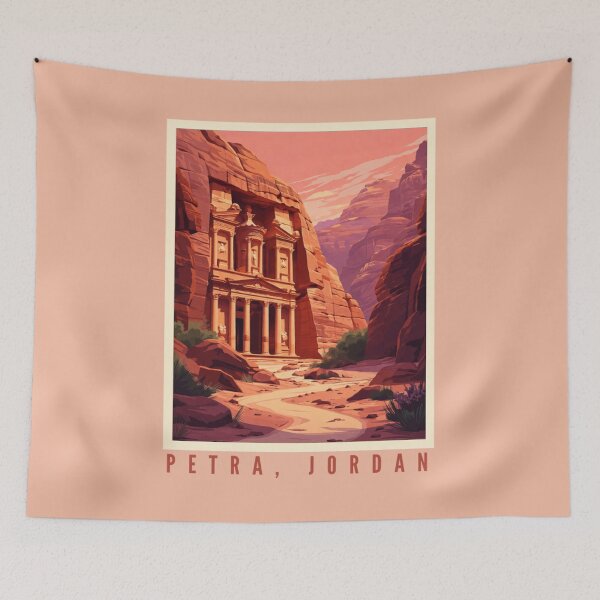 Item preview, Petra Jordan - Ancient Treasury Rock City Illustration designed and sold by MatthewHeights.
