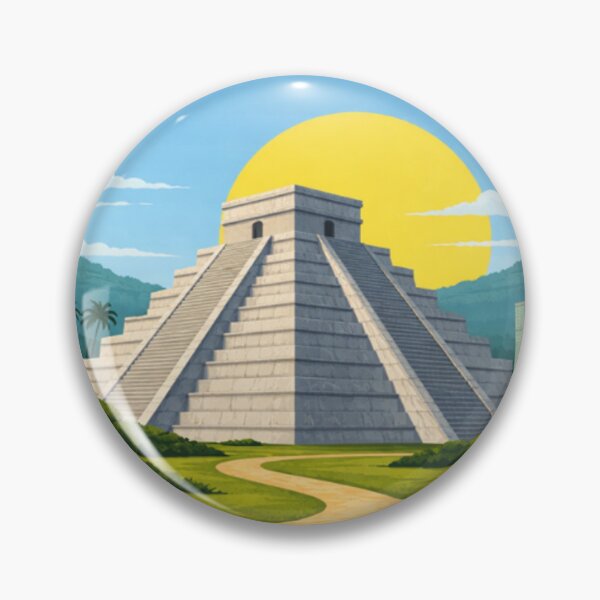 Item preview, Chichén Itzá Mexico - Mayan Pyramid El Castillo Illustration designed and sold by MatthewHeights.