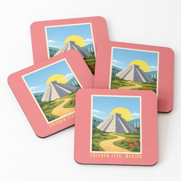 Item preview, Chichén Itzá Mexico - Mayan Pyramid El Castillo Illustration designed and sold by MatthewHeights.