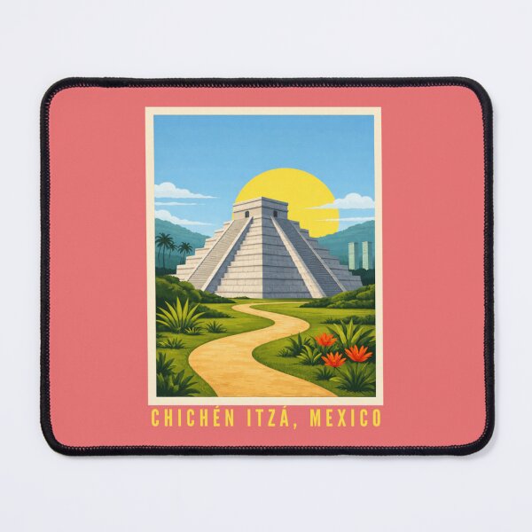 Item preview, Chichén Itzá Mexico - Mayan Pyramid El Castillo Illustration designed and sold by MatthewHeights.