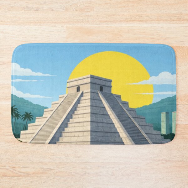 Item preview, Chichén Itzá Mexico - Mayan Pyramid El Castillo Illustration designed and sold by MatthewHeights.